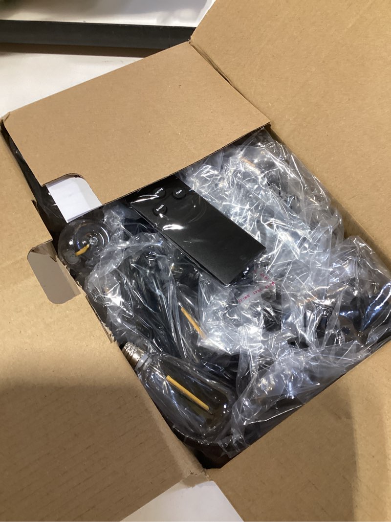 Condition photo showing Good Condition for outdoor lights string patio outside - 100ft 30m led waterproof light - hanging lighting st38 shatterproof edison bulb deck backyard gazebo balcony party bistro cafe pergola garden yard porch dimmable 100ft-remote