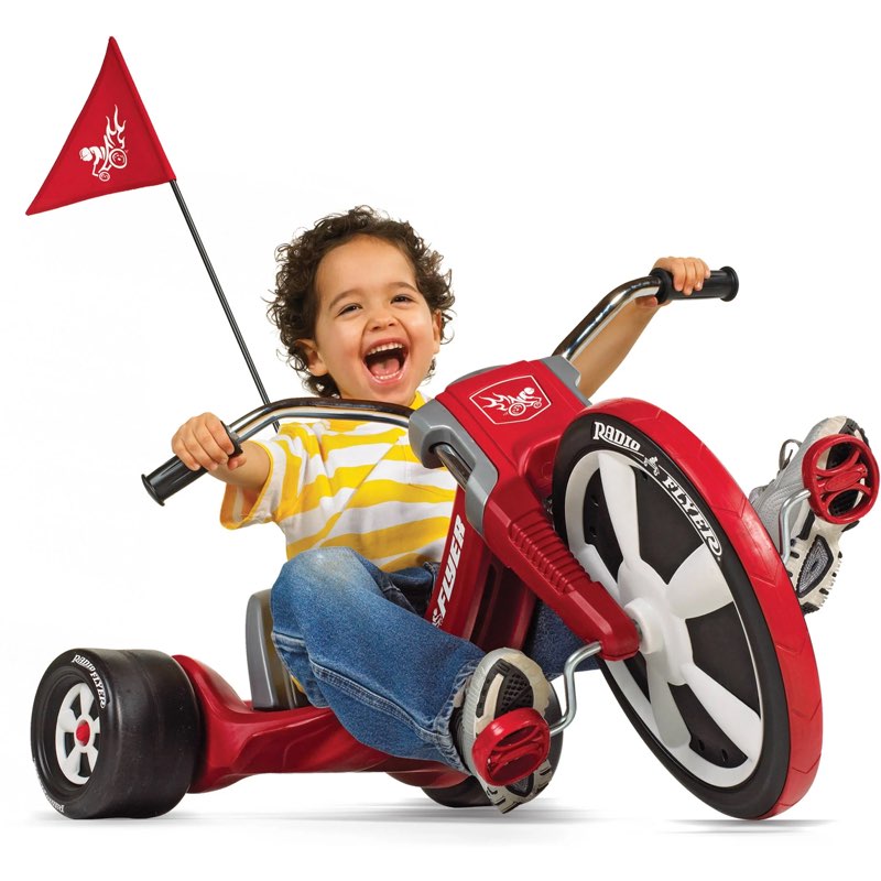 Radio Flyer Big Flyer Chopper-Style Tricycle with Adjustable Seat for Ages 3-7