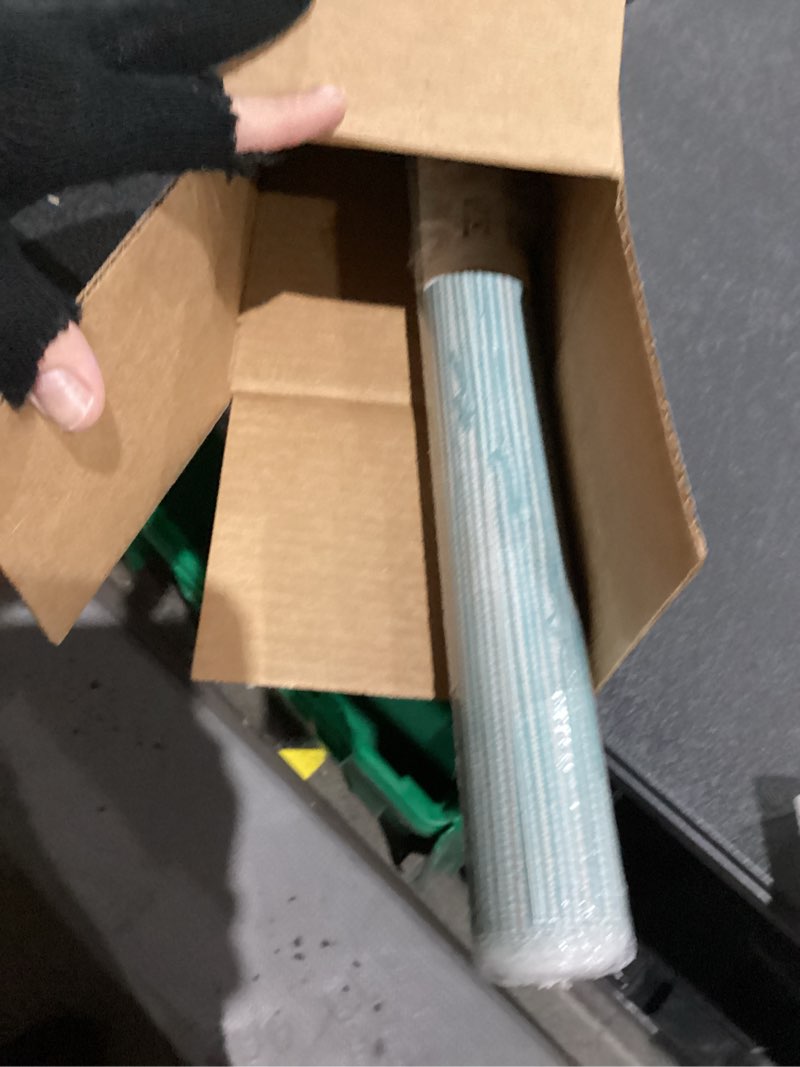 Condition photo showing Good Condition for nuwallpaper nus3337 tibetan faux grasscloth teal peel & stick wallpaper, blue
