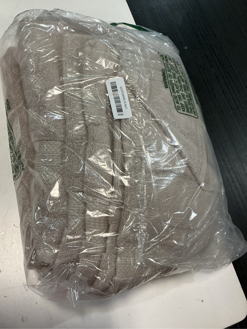 Condition photo showing Good Condition for modern threads 6-piece rayon from bamboo & cotton blend towel set - ultra soft & absorbent, taupe