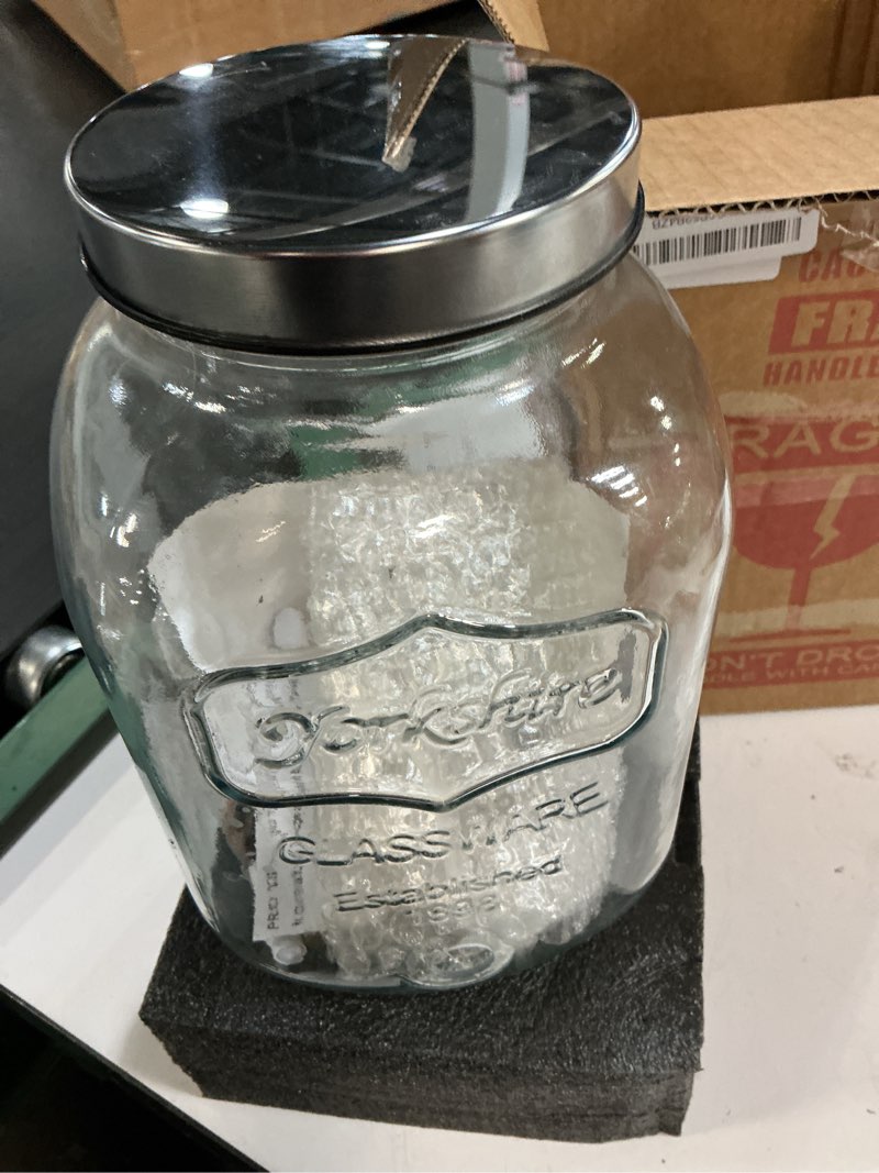 Condition photo showing Good Condition for 1 gallon drink dispenser with spigot 18/8 stainless steel – airtight & leakproof glass sun tea jar with anti-rust lids, beverage dispenser for parties - laundry detergent holder single silver
