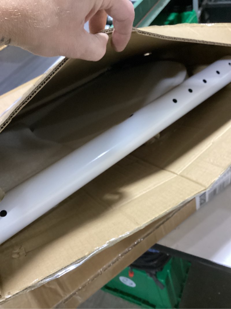 Condition photo showing Good Condition for small mobile tv stand for most 10-48 inches tv,rolling tv cart with height adjustable,±10° tilt, 360°swivel, ±30°leveling,max vesa 200x200mm,for live streaming,home,office (white, style 1) style 2