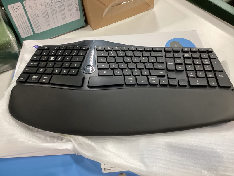 Condition photo showing Good Condition for Ergonomic Wireless Keyboard Mouse Combo, MK835 Wave Keys Bluetooth/2.4G Split Design Ergo Keyboard with Cushioned Palm Rest, Multi-Device, Rechargeable, for Multi-OS, Windows/Mac/Android