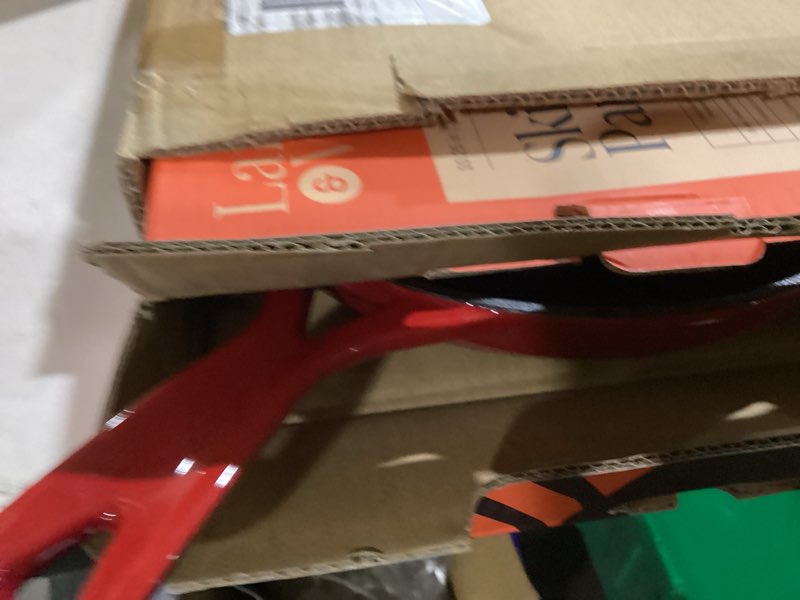 Condition photo showing New/Like New for Larder & Vine Enameled Cast Iron Skillet | Nonstick Frying Pan – No Seasoning Required | Ergonomic and Helper Handles, Pour Spouts 10.25 inch / 27cm (Cabernet)