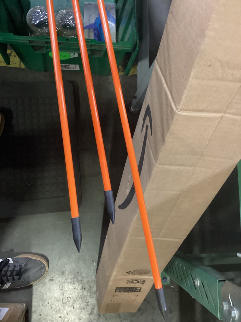 Condition photo showing Good Condition for driveway markers 4 feet 30pcs, 5/16 in dia snow stakes with reflective tape, highly visible for parking, walkways, snow markers, 48 inch dia orange fiberglass driveway reflectors with steel drill bit 4ft, 30 pcs