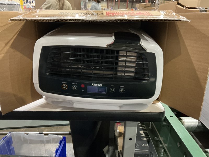 Condition photo showing As Is for yaufey 2500 sq. ft dehumidifier for home and basements with auto or manual drainage, 0.48 gallon water tank capacity -low noise and 24 hr timer 32.7 pints