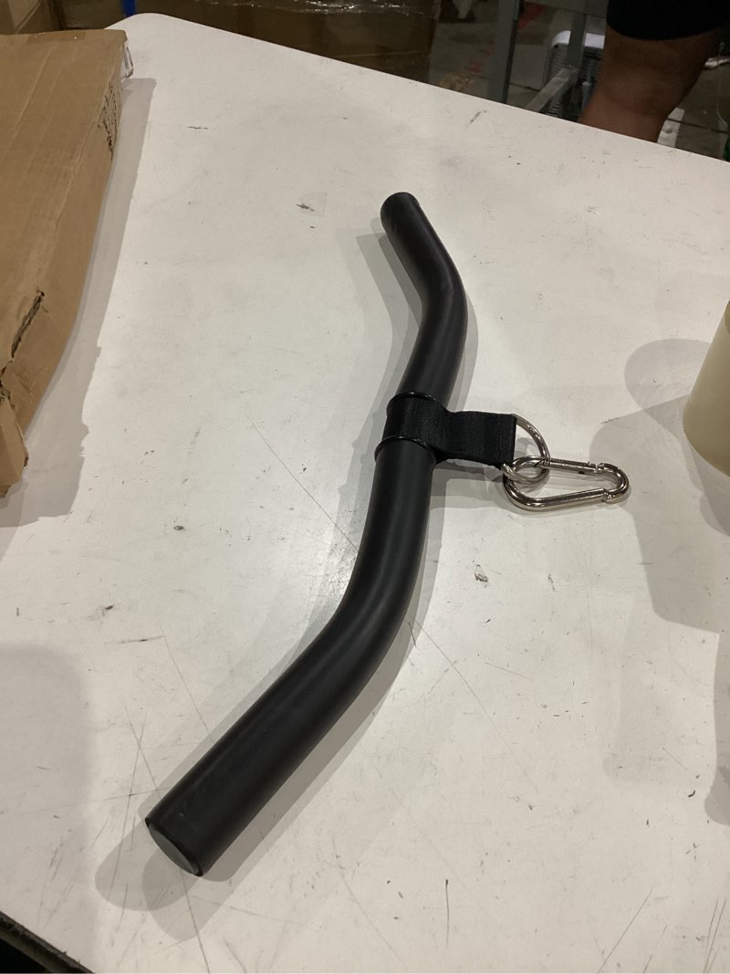 Condition photo showing Good Condition for mbotnee upgraded lat pulldown bars, 19" lat pull down bar attachments for home gym, curl triceps press down bar handle lat bar cable machine attachment for pulley system, rowing lat pull down bar 19 inches