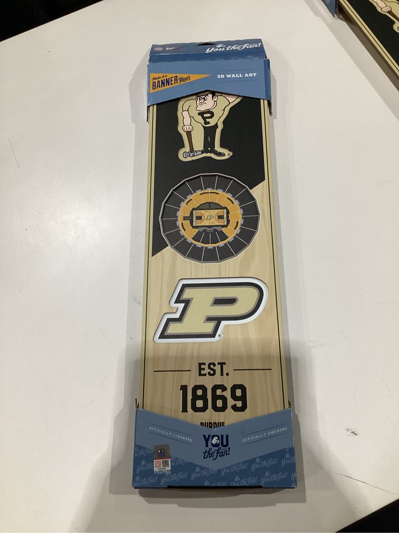 Condition photo showing New/Like New for YouTheFan NCAA 3D StadiumView 8x32 Banner Purdue Boilermakers BB, SIMILAR TO STOCK PHOTOS, NOT EXACT