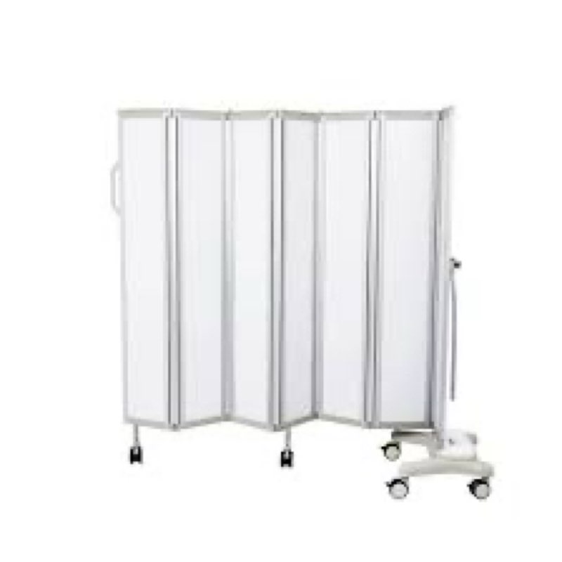 tonchean rolling medical privacy screen with wheels 4-panel medical room divider with foldable panel