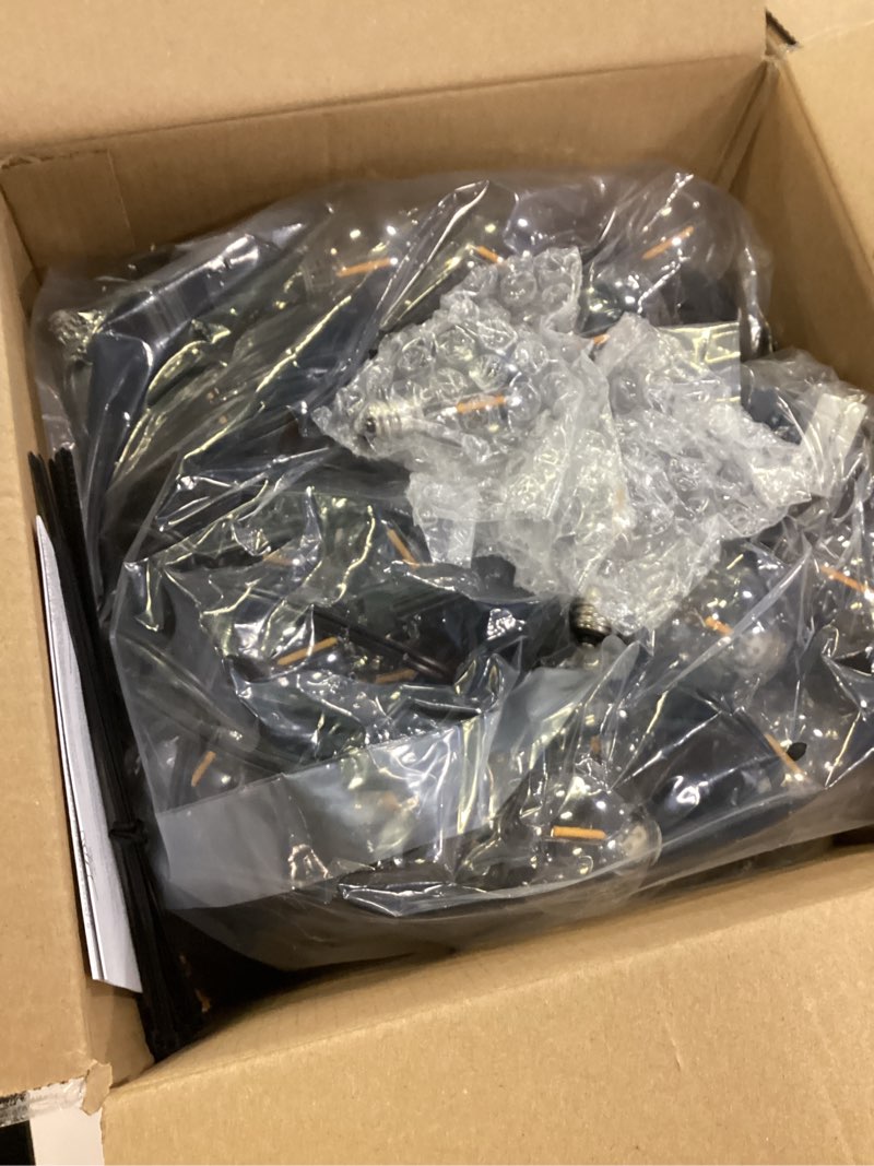 Condition photo showing New/Like New for brightever led outdoor string lights 100ft patio lights with 52 shatterproof g40 edison bulbs, waterproof outside hanging lights for porch, deck, garden, backyard, balcony, 2700k dimmable