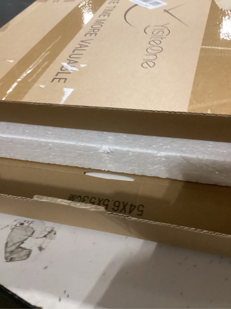 Condition photo showing Good Condition for YISITEONE Large Decorative Wall Clock for Living Room,Metal & Walnut Dial Home Decor Silent Non Ticking Lightweight Clocks for Bedroom, Study, Office Decorations, 24.4"x17.7",(Gold, Medium) Medium Gold