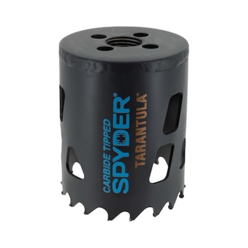 spyder tarantula 2-1/8-in carbide-tipped non-arbored hole saw