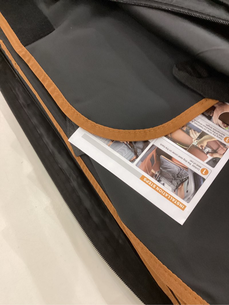 Condition photo showing Good Condition for FURTIME Dog Car Seat Cover for Back Seat, Upgraded PU Leather Back Seat Extender with Hard Bottom Holds 400LBS, Waterproof Anti-Scratch, Large Space Back Seat Cover for Car, SUV, Small Truck Black For Cars/ SUV/ Small Truck