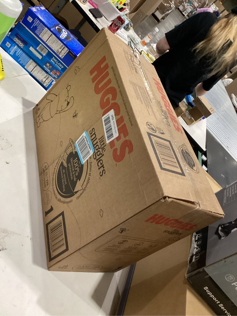 Condition photo showing New/Like New for Huggies Size 1 Diapers, Little Snugglers Diapers, Size 1 (8-14 lbs), 198 Count (6 Packs of 33), Packaging May Vary