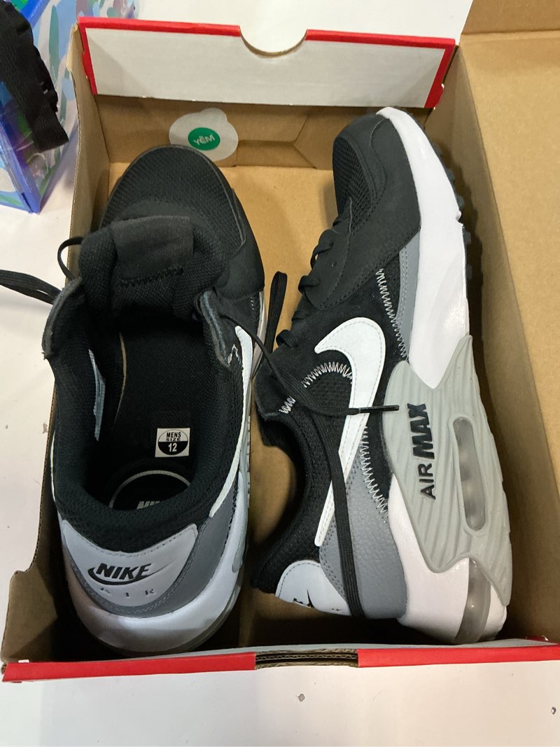 Condition photo showing Good Condition for nike men's air max excee shoes 12 black/white/cool grey/wolf grey