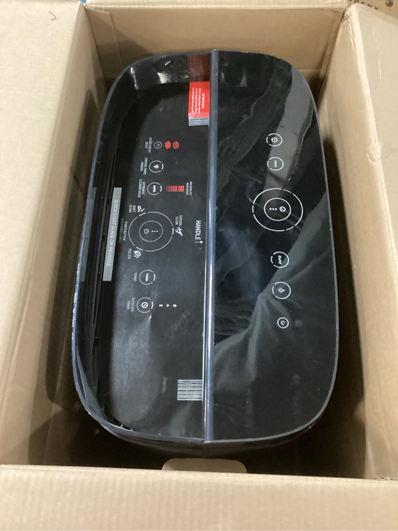 Condition photo showing Good Condition for Honeywell Allergen Plus HEPA Air Purifier for Home Large Rooms up to 2400 Ft², Air Quality Monitor, Auto Mode, Reduces Allergens, Pollen, Pet Dander, Odors, Smoke, Black, HPA5300B 2400 sq. ft