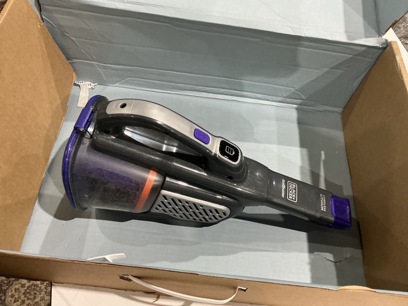 Condition photo showing As Is for black+decker dustbuster furbuster advanceclean+ cordless pet handheld vacuum, hhvk515jp07