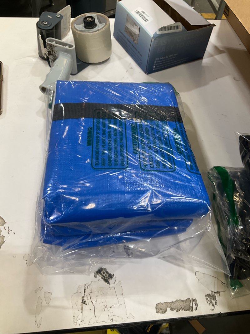 Condition photo showing New/Like New for 57 gallon extra large storage bags, xxl jumbo large moving bags heavy duty, storage totes moving boxes supplies for college, foldable duffle bag for travel, christmas tree bag, 42x23x13.5inch - 2pack 42" x 23" x 13.5" blue - 2 pack