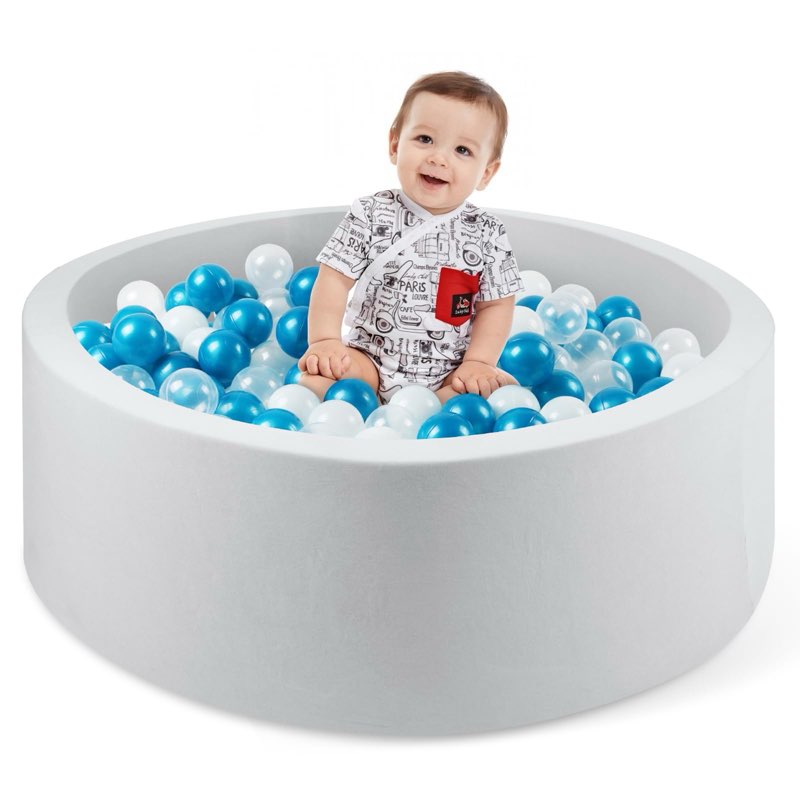 Foam Baby Ball Pit, 35.4"x 11.8" Ball Pits for Toddlers, Soft Round Kiddie Playpen Ball Pool for Kid