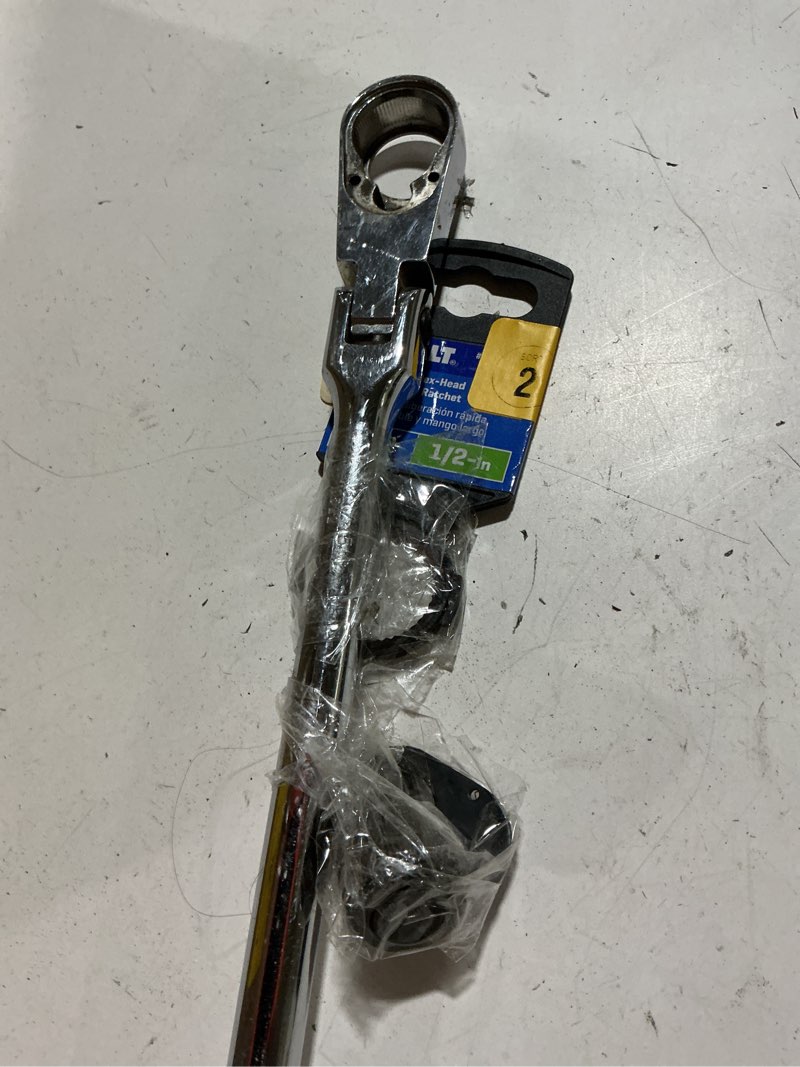 Condition photo showing As Is for kobalt 72-tooth 1/2-in drive comfort grip handle flexible head ratchet
