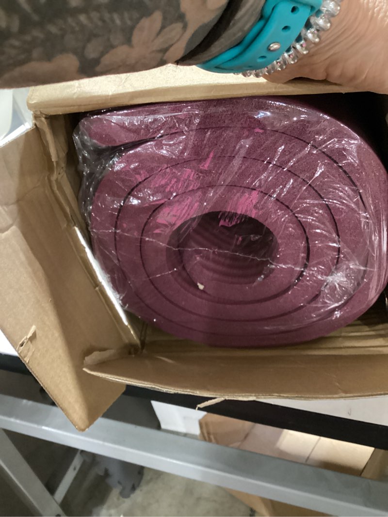 Condition photo showing Good Condition for retrospec solana yoga mat 1" thick w/nylon strap for men & women - non slip exercise mat for home yoga, pilates, stretching, floor & fitness workouts boysenberry 1 inch