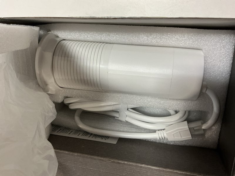 Condition photo showing As Is for annquan motorized pop up countertop receptacle with 15w wireless charger,max 20w power delivery,3.15" automatic pop up electrical outlet with 4 outlets 4 usb ports for home office kitchen white white 6ft cord