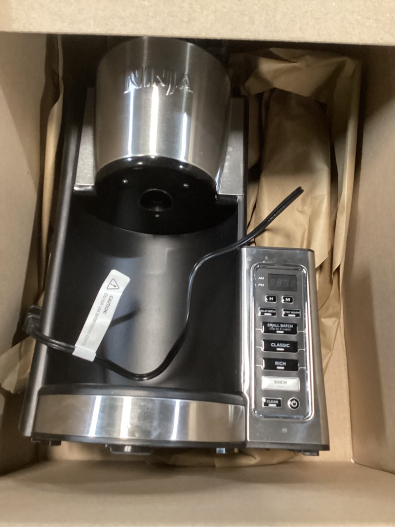 Condition photo showing As Is for Ninja 12-Cup Programmable Coffee Brewer, 2 Brew Styles, Adjustable Warm Plate, 60oz Water Reservoir, Delay Brew - Black/Stainless Steel