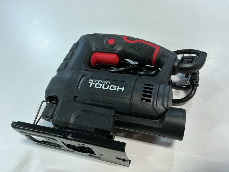 Condition photo showing As Is for hyper tough 3.5-amp corded jig saw, corded, 120 volt, model number 44002, for wood-cutting