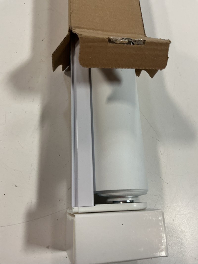 Condition photo showing Good Condition for chrisdowa cordless blackout roller shades for windows, thermal insulated uv protection pull down shades, total blackout window blinds for home, office, bedroom, door (25" w x 72" h, white) 25"w x 72"h white
