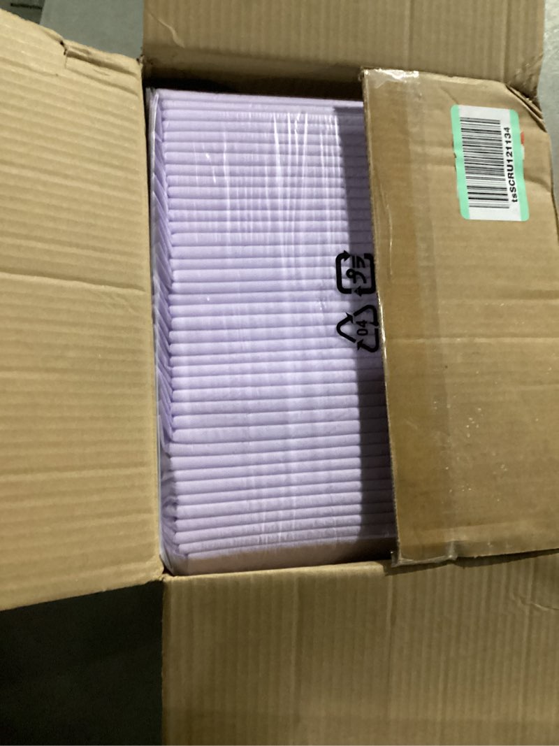Condition photo showing Good Condition for amazon basics cat litters pee pads, 40 count, universal fit for litter box, odor control with fresh scent, purple and white fresh 40 count (pack of 1)