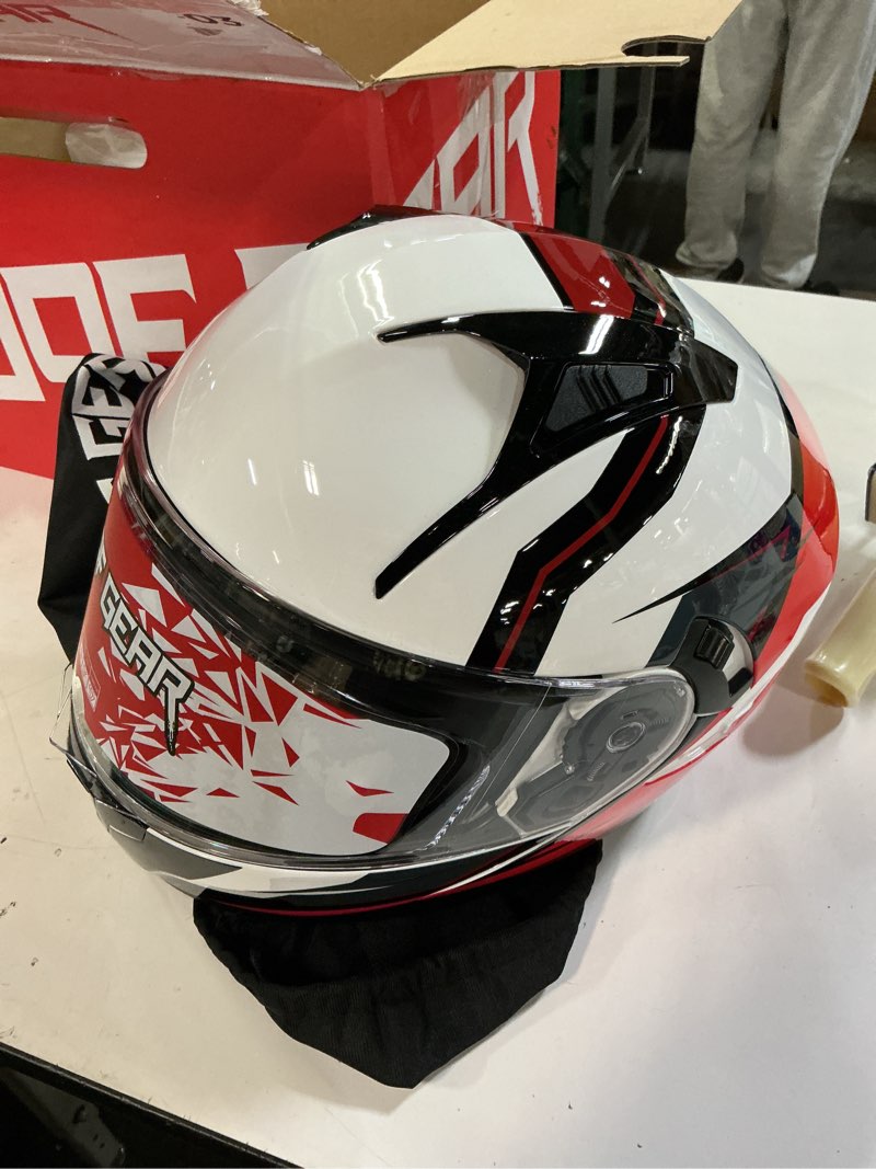 Condition photo showing Good Condition for ( size XL ) JQF Gear Modular Motorcycle Helmet Dual Visor Flip Up Full Face Helmets SJ-809 DOT Approved for Adul