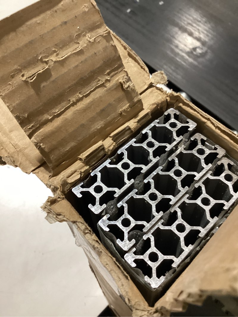 Condition photo showing Good Condition for 3PCS T Slot 2080 Aluminum Extrusion European Standard 1220mm(48inch) Length Anodized Extruded Aluminum for CNC DIY 10D Printer and Industrial Bracket Making 1220mm Black 3