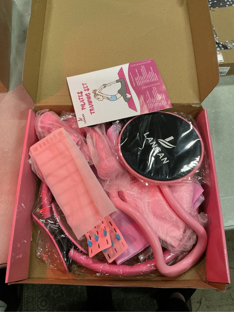 Condition photo showing New/Like New for home pilates kit for women & men | better me pilates kit with 14 inches pilates ring and ball set, resistance bands, core sliders, bag - full body exercise home pilates workout kit (13 in 1 kit)
