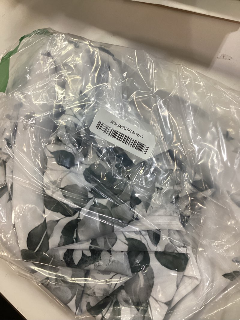 Condition photo showing New/Like New for Horaldaily Spring Tablecloth 60×120 Inch Rectangular, Eucalyptus Floral Grey Table Cover for Party P