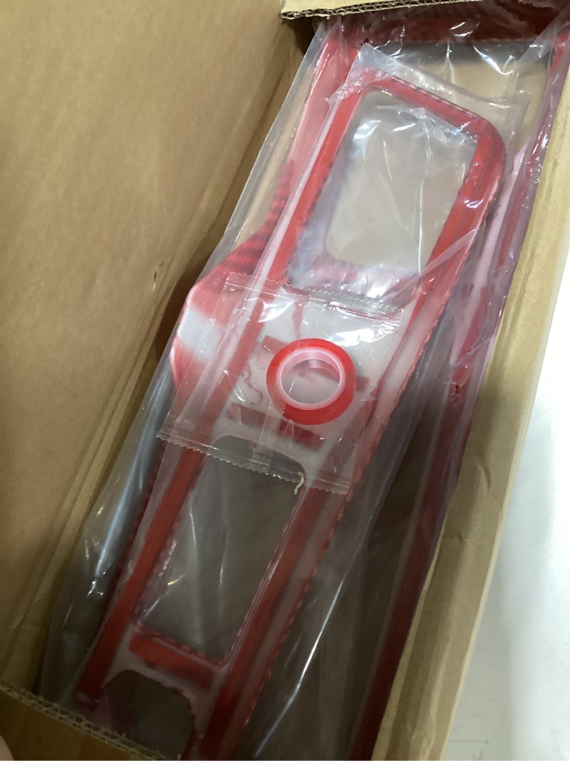 Condition photo showing Good Condition for rt-tcz for jeep jl gear shift cover red carbon fiber, 4wd shift knob trim panel for jeep wrangler jl jlu gladiator jt 2018-2024 red carbon fiber interior accessories 2pcs
