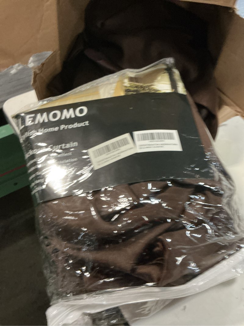 Condition photo showing Good Condition for lemomo blackout curtains 52 x 84 inches long brown curtains set of 2 panels thermal insulated room darkening curtains for bedroom brown  52\"w x 84\"l (pack of 2)