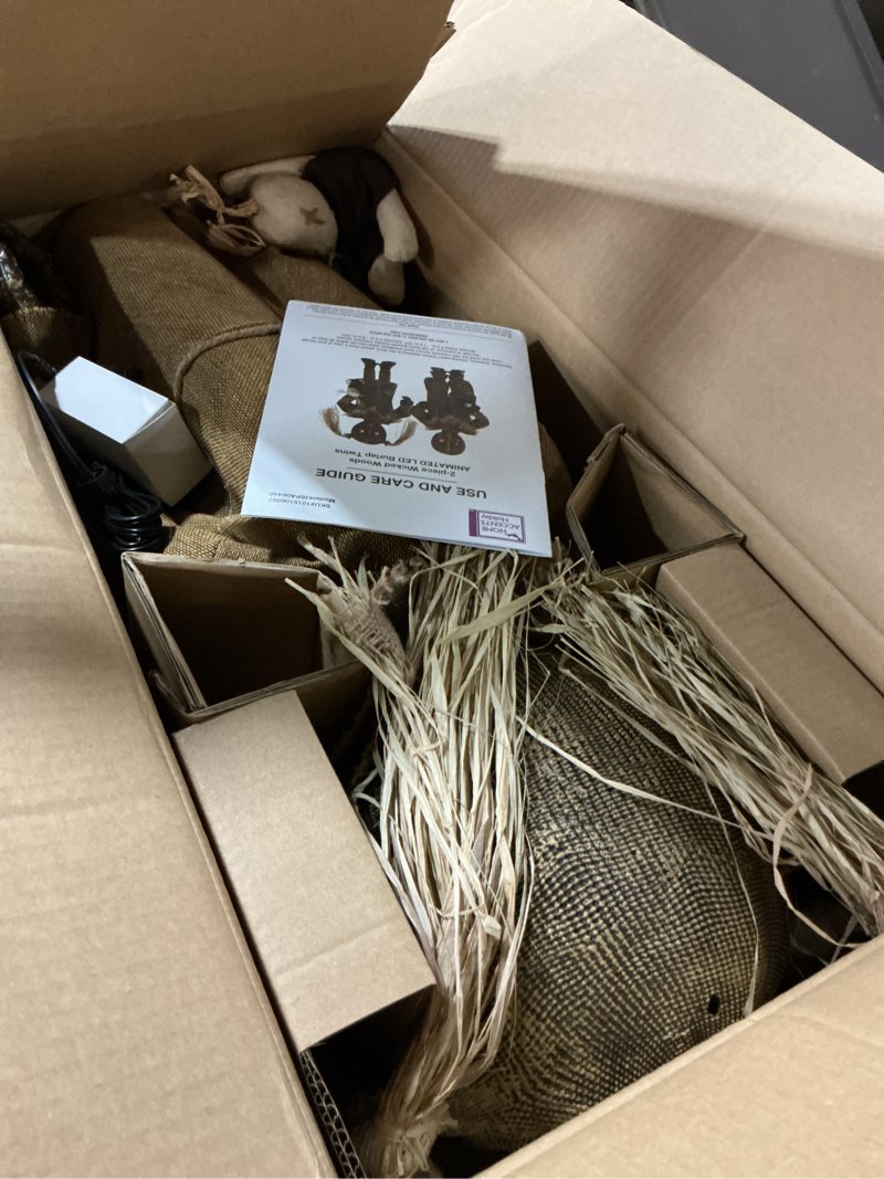 Condition photo showing Good Condition for 2-piece wicked woods animated led burlap twins