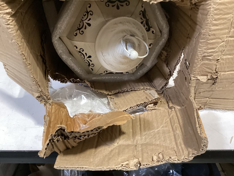 Condition photo showing As Is for ceramic ginger jar display lattice hollow vase temple jar (similiar item metal) porcelain storage jars ornaments for desktop office gift decoration, white, 3.94 x 8.66inch white 10x10x22cm