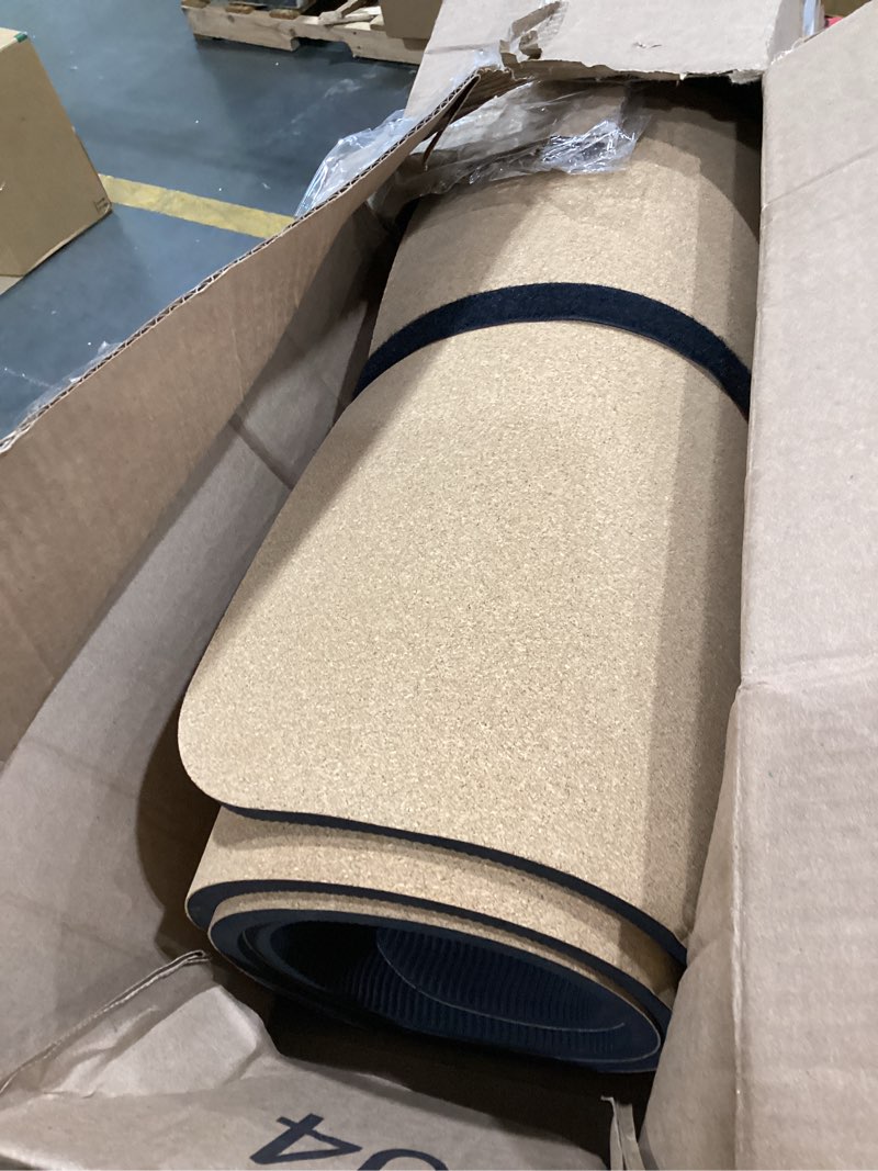 Condition photo showing New/Like New for premium cork yoga mat 1/4 & 2/5 inch thick 72 x 26 in, thick cork and tpe non slip yoga mats for women men, sweat proof eco-friendly, great for hot yoga & workouts brown 10mm