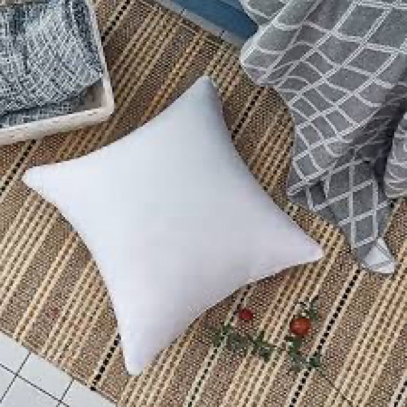 Oubonun 18x18 Feather Down Alternative Throw Pillow Inserts, 100% Cotton Cover, Medium Firm Decorative Pillow Inserts for Couch, Sofa, Bed, Chair