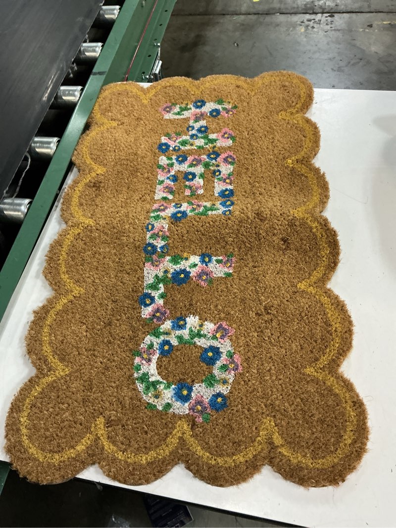 Condition photo showing As Is for celebrate together™ spring hello coir doormat