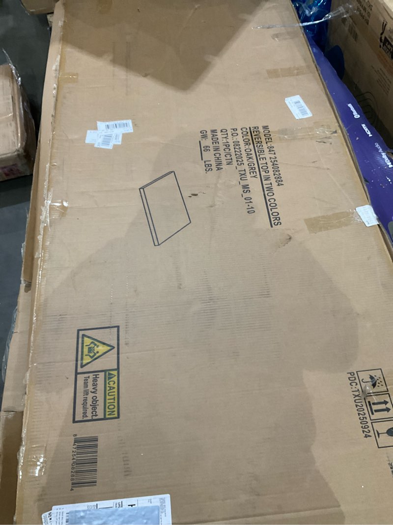 Condition photo showing As Is for flash furniture wren 30"w x 72"l rectangular grey thermal laminate activity table - height adjustable short legs