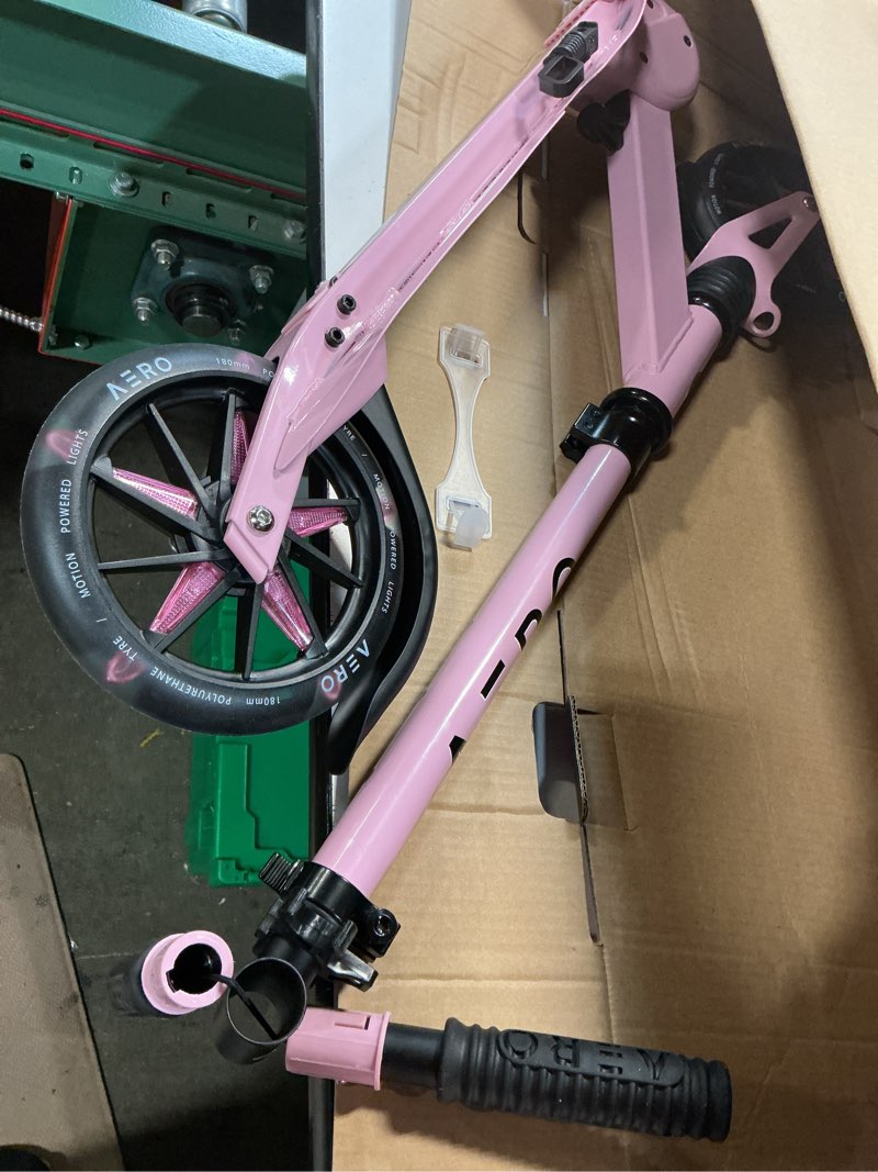 Condition photo showing Good Condition for aero big wheels kick scooter for kids 6+, teens & adults | light up wheels, hand brake, rubber deck mat & shock absorption | foldable & height adjustable