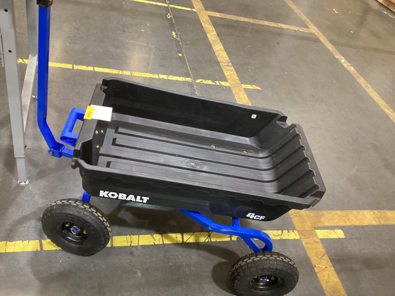 Condition photo showing As Is for kobalt 4.0-cu ft poly yard cart