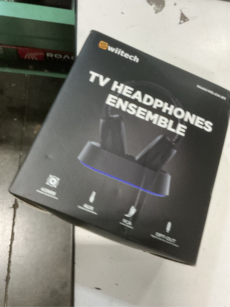 Condition photo showing New/Like New for Wireless Headphones for TV Watching, TV Headphones with Transmitter Charging Base, Bluetooth V5.3, No Lip-Sync Delay, Clear Voice, Plug & Play, Comfortable, Gifts for Elderly/Seniors Black