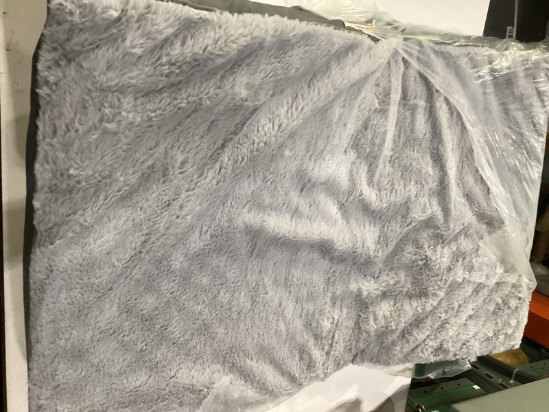 Condition photo showing As Is for sunheir orthopedic dog bed for large dogs - big waterproof dog crate bed with removable washable cover, egg crate foam support, anti-slip bottom, deluxe plush pet bed mat (grey) grey 35.0"l x 22.0"w x 3.0"th