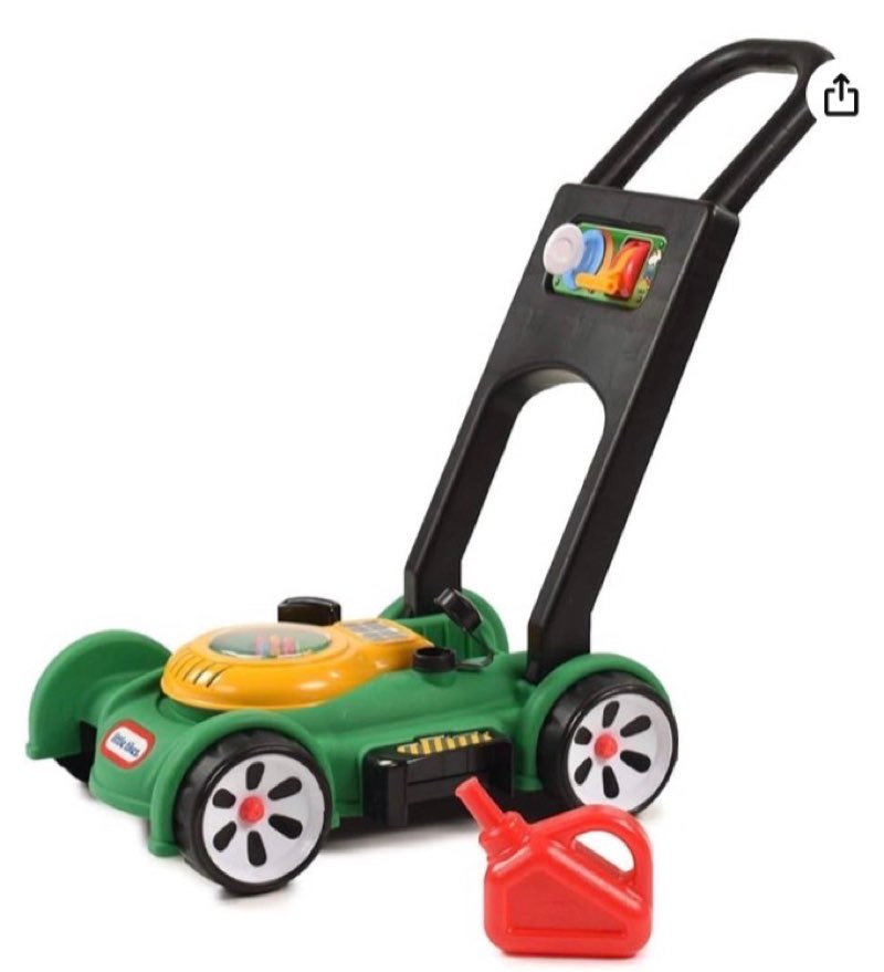 little tikes gas 'n go mower kids toys for toddlers boys girls age 18 months and older, indoor outdoor push gardening summer toy gifts for birthday