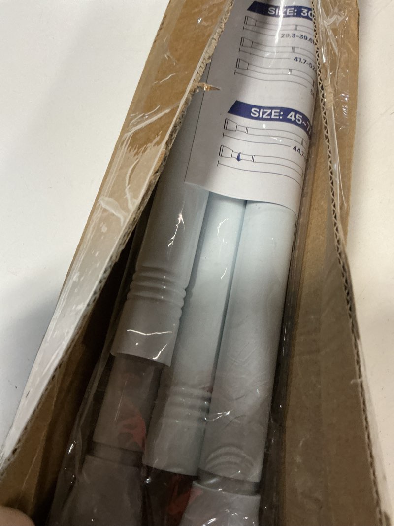 Condition photo showing Good Condition for aizesi 1pc spring tension curtain rod, adjustable 45-77 inch, white | no drilling expandable spring loaded small tension rod, perfectly suitable for 45-77 inch wide doors and windows.