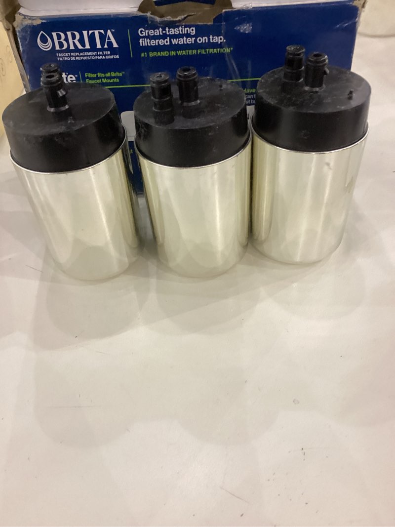 Brita Faucet Mount System Replacement Filter, Reduces 99% of Lead, Made Without BPA, Chrome, 3 Count