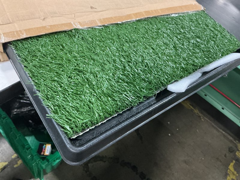 Condition photo showing Good Condition for artificial grass puppy pee pad for dogs and small pets - 20x25 reusable 4-layer training potty pad with tray - dog house and pet supplies by petmaker medium 4-layer system